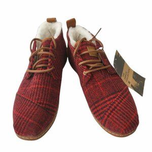 NEW Toms Women's Shoes- Faux Fur Chukka Sneaker in Red